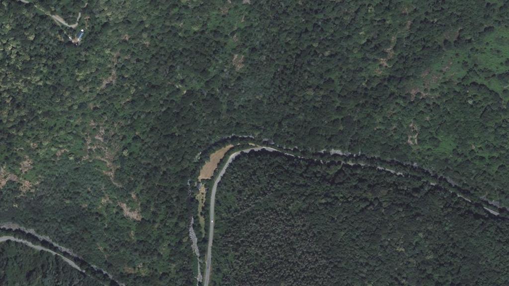 Vue aérienne des environs de Aleu