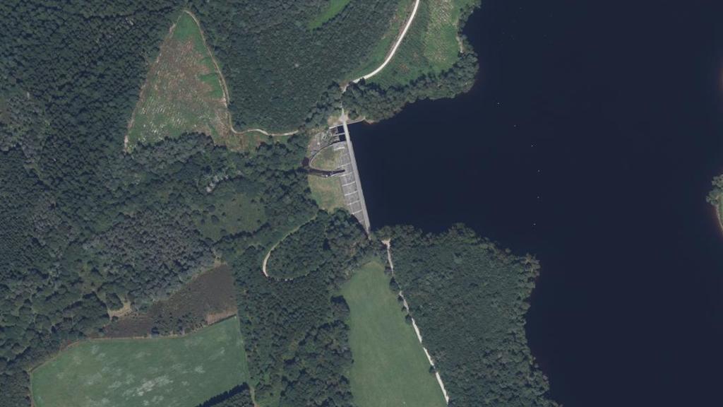 Vue aérienne de Barrage de la Chaumette (Peyrelevade)
