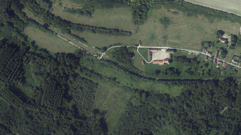 Vue aérienne de Canal de dérivation du Clignon (Aisne)