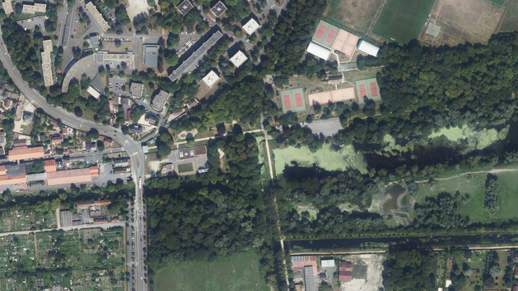 Vue aérienne de Canal de Manse