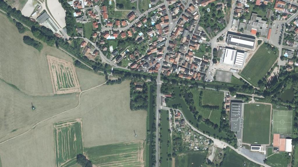 Vue aérienne des environs de Eckbolsheim