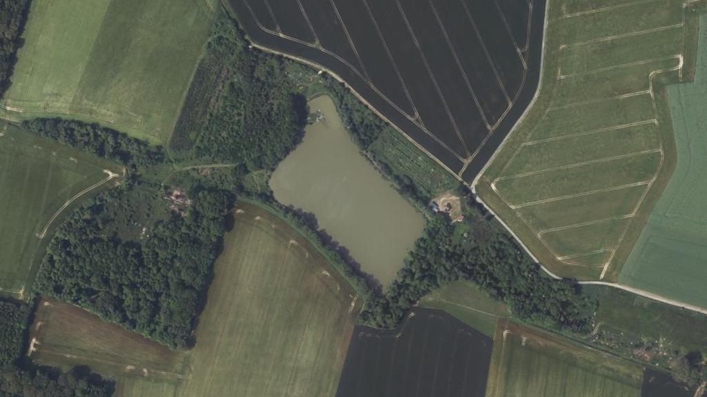 Vue aérienne de Croix-du-Perche Étang de la Gravelle