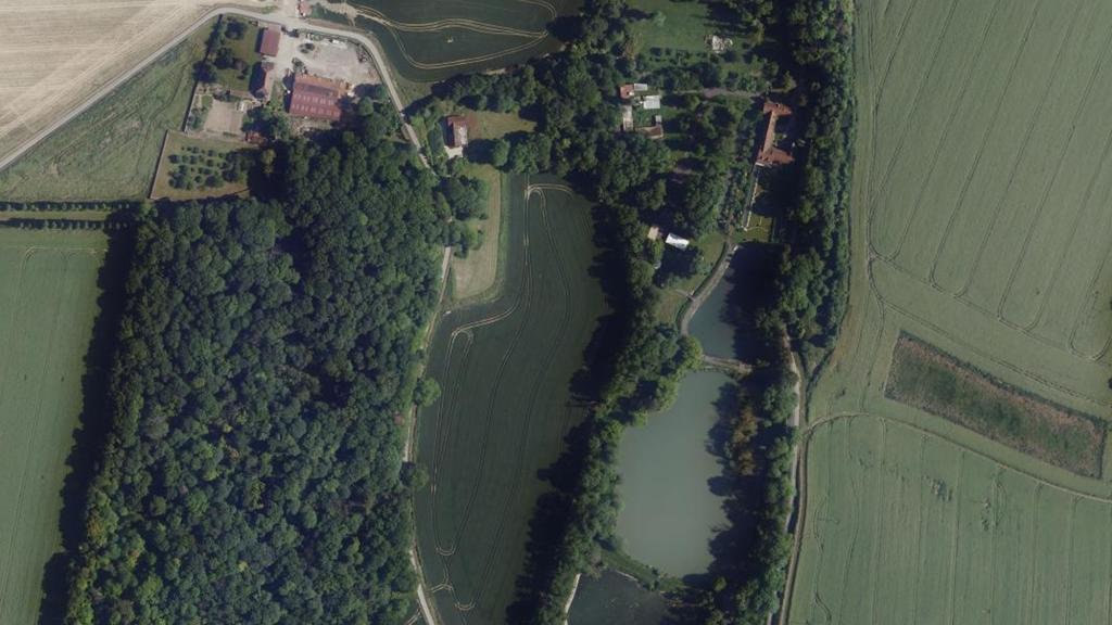 Vue aérienne des environs de Sainte-Gemme