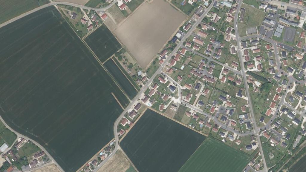 Vue aérienne des environs de Corbeilles