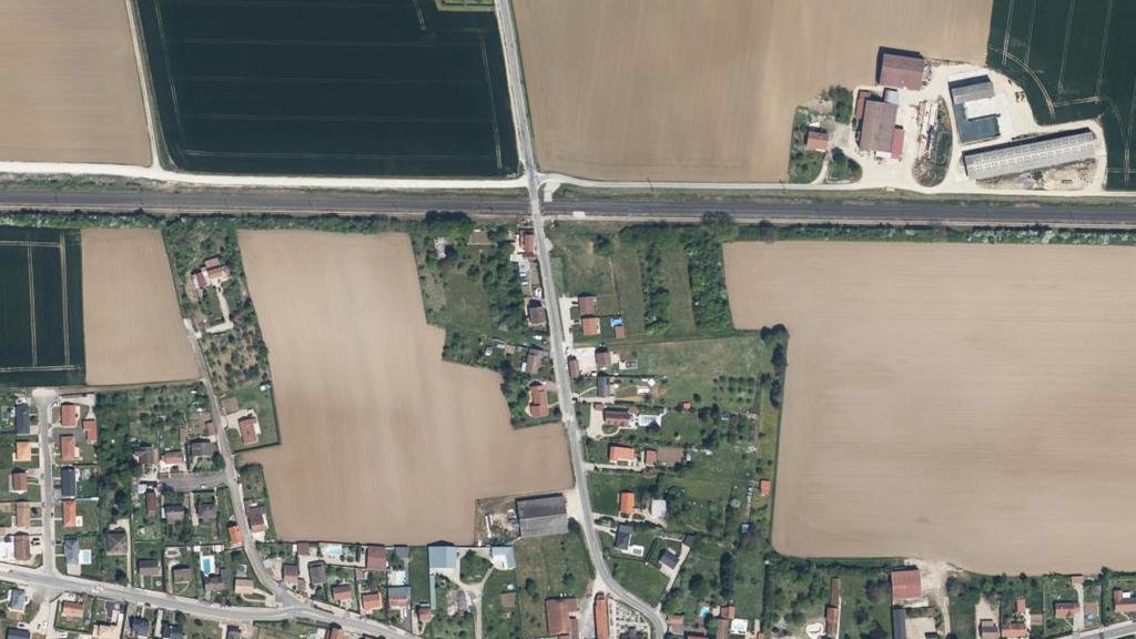 Vue aérienne des environs de Frignicourt