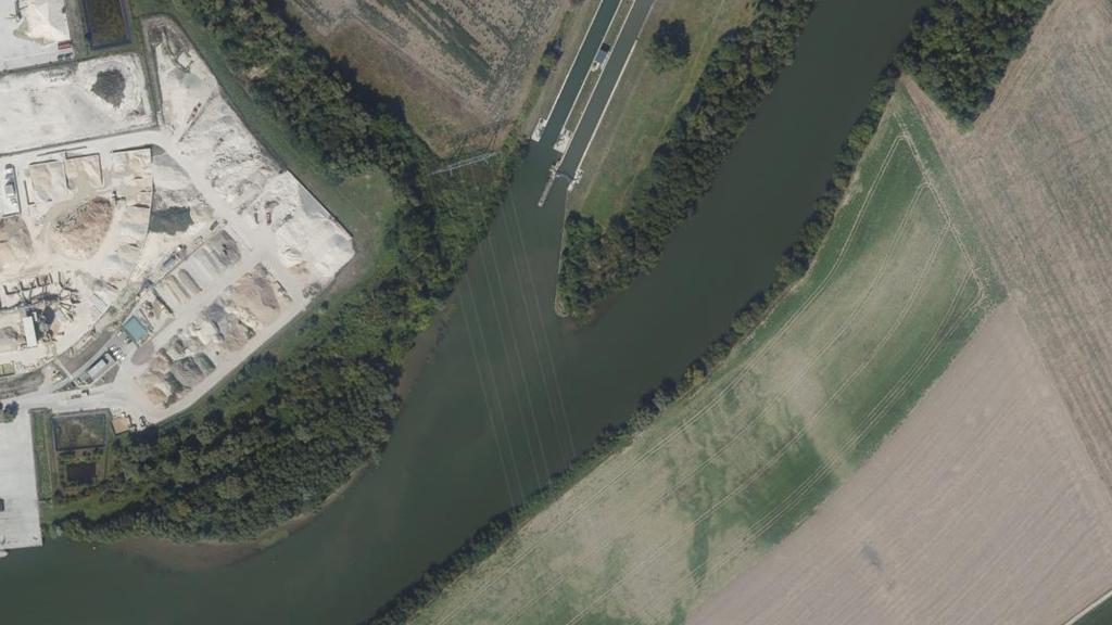 Vue aérienne de Écluses de Boran sur Oise