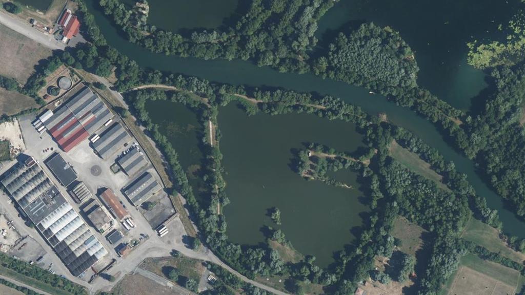 Vue aérienne de Étang Bleu (Thierville-sur-Meuse)