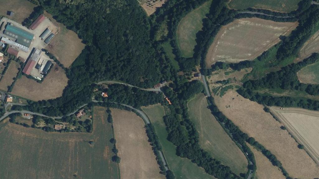 Vue aérienne des environs de Sainte-Cécile