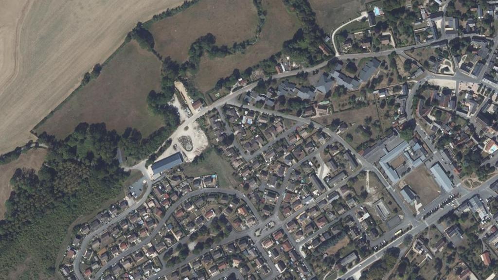 Vue aérienne des environs de Sainte-Solange