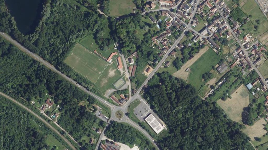 Vue aérienne des environs de Angy