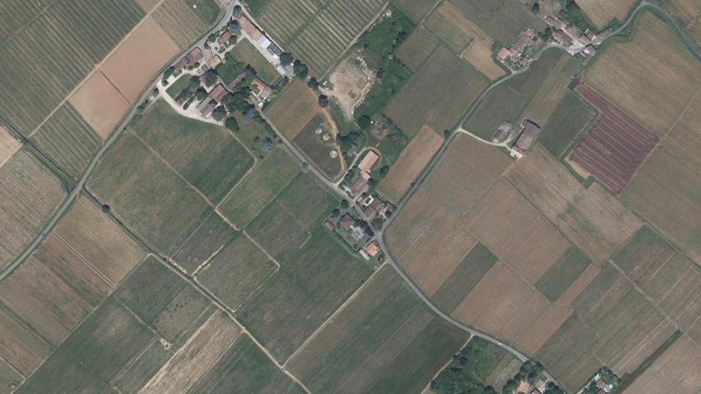 Vue aérienne des environs de Preignac