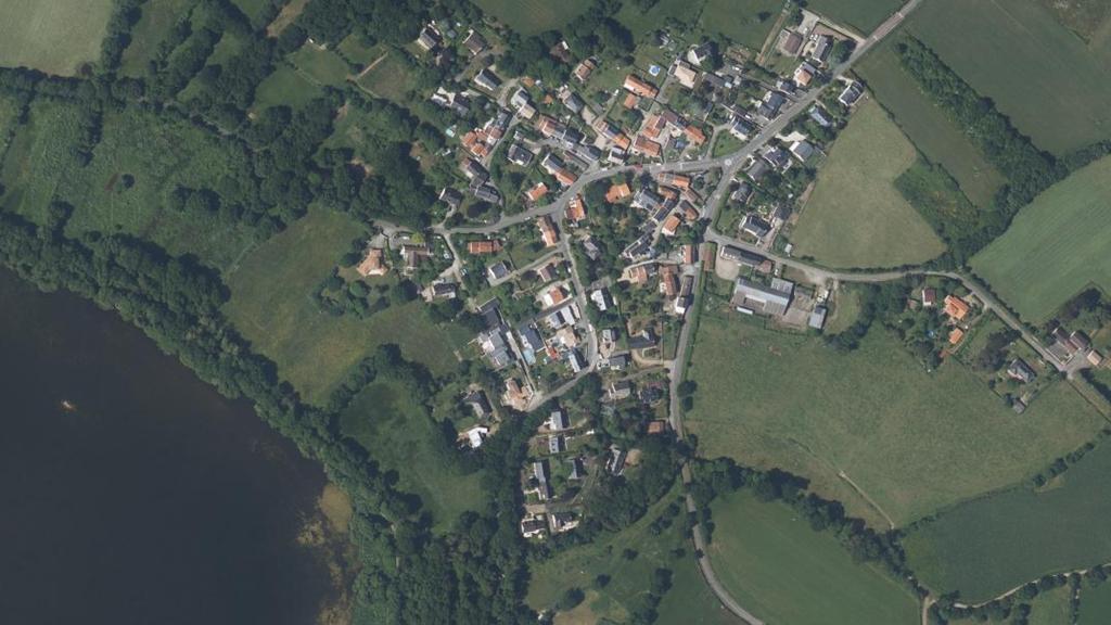 Vue aérienne de Étang de Beaulieu (Couëron)