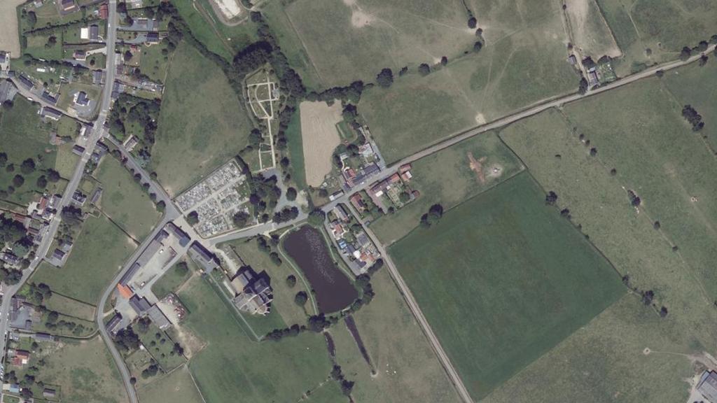 Vue aérienne des environs de Cerisy-la-Forêt