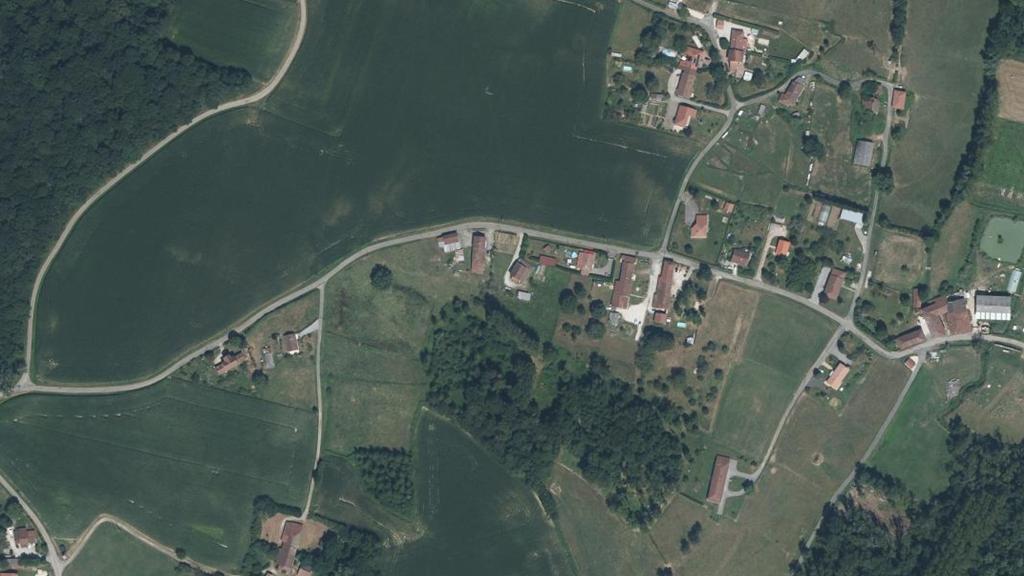 Vue aérienne des environs de Coligny