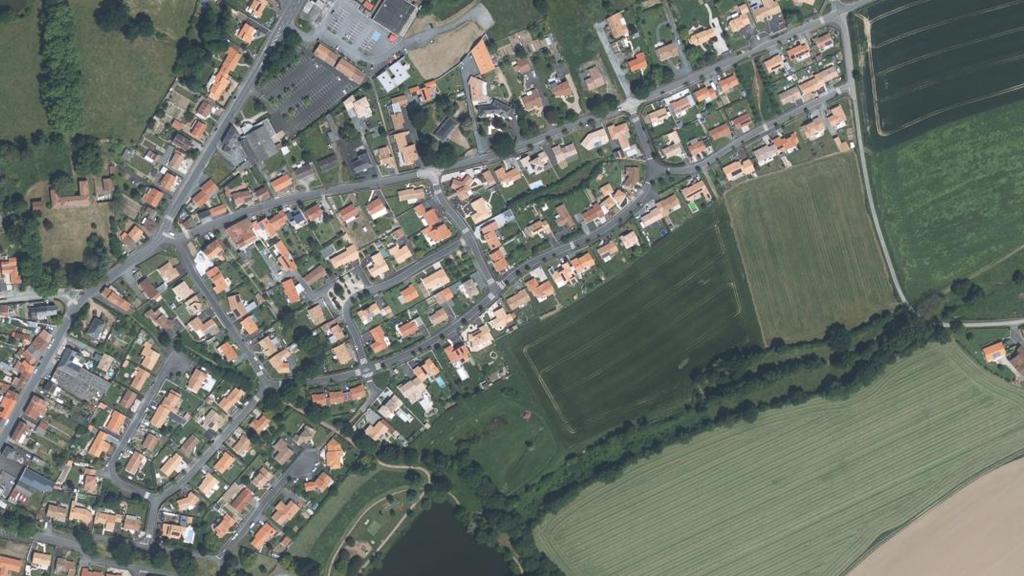 Vue aérienne de Étang de La Blouère