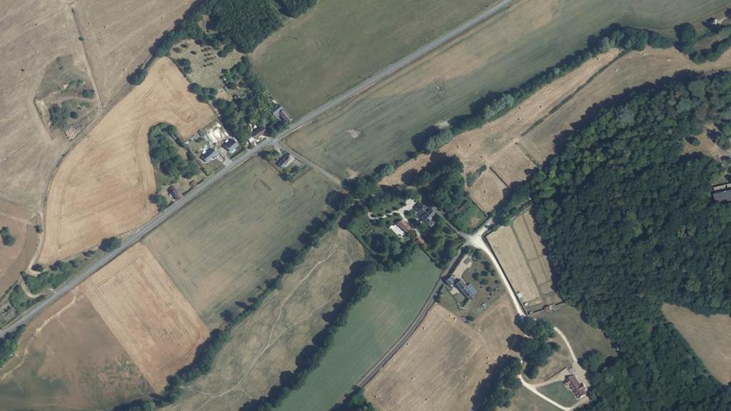 Vue aérienne des environs de Saint-Épain
