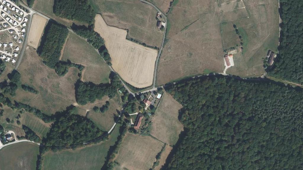 Vue aérienne des environs de Champagnat