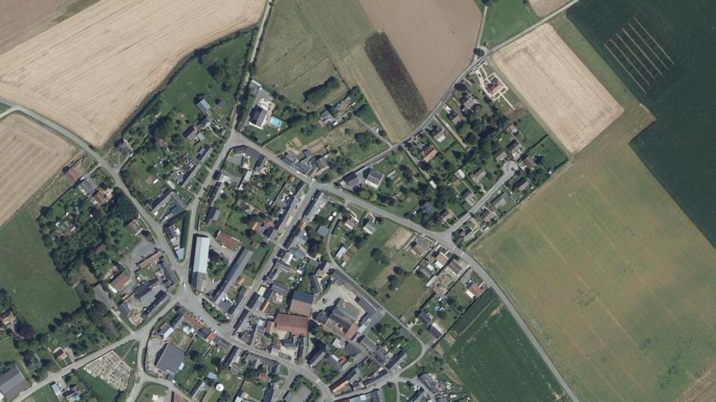 Vue aérienne des environs de Liesse-Notre-Dame