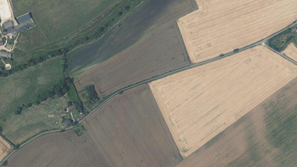 Vue aérienne des environs de Nérondes