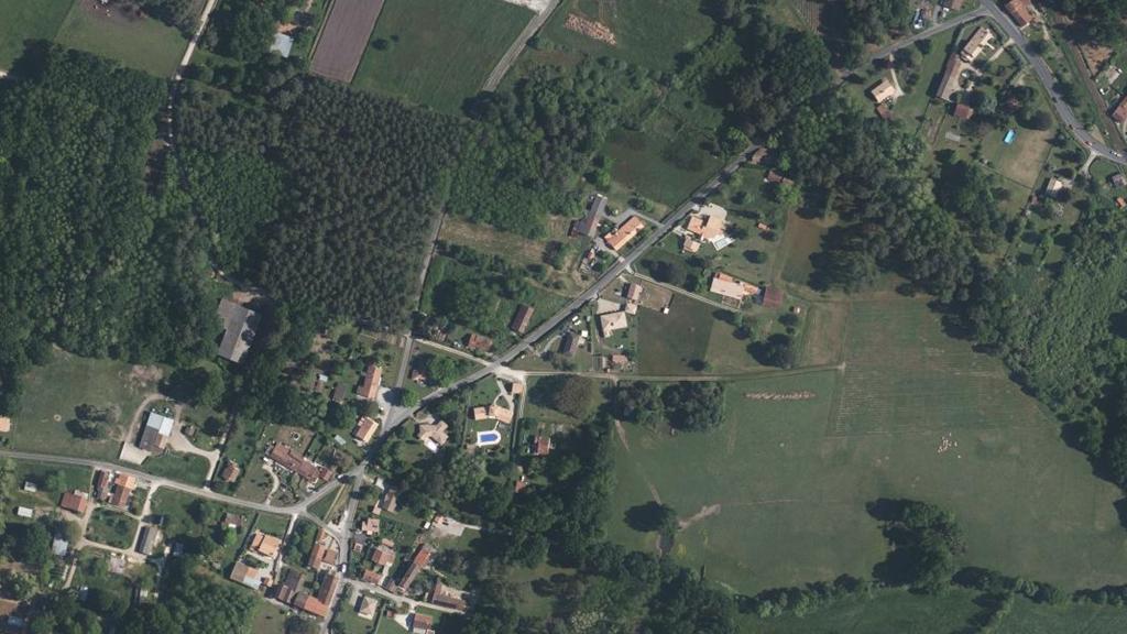 Vue aérienne de Étang de Queyrac