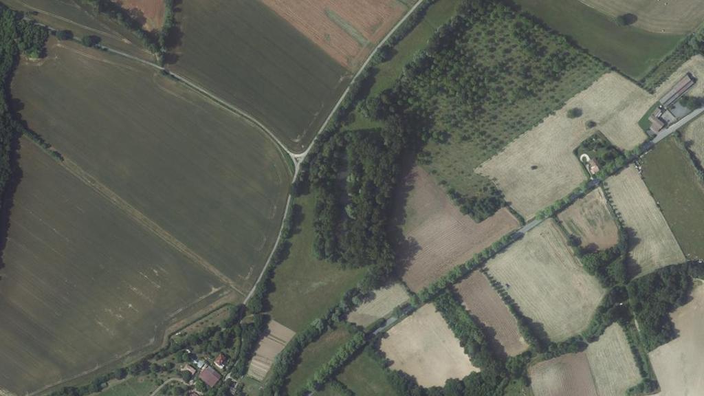Vue aérienne des environs de Lauzerte