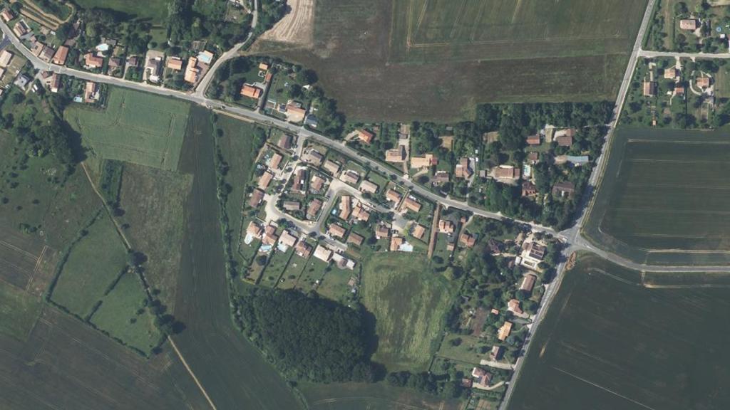 Vue aérienne des environs de Savigny-Lévescault