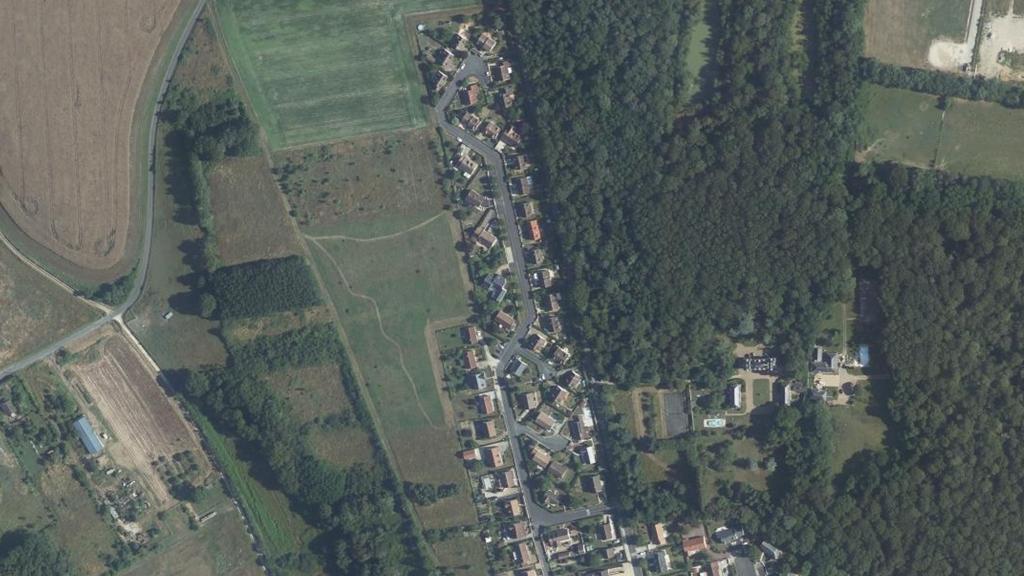 Vue aérienne des environs de Saint-Ouen
