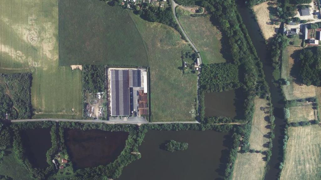Vue aérienne des environs de Saint-Denis-Lanneray