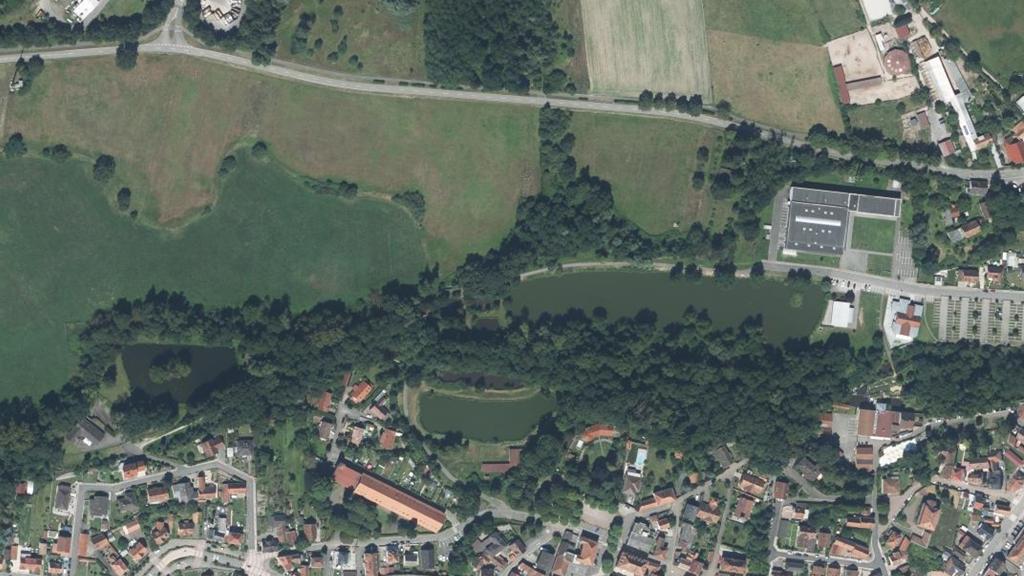 Vue aérienne de Étang des Cygnes