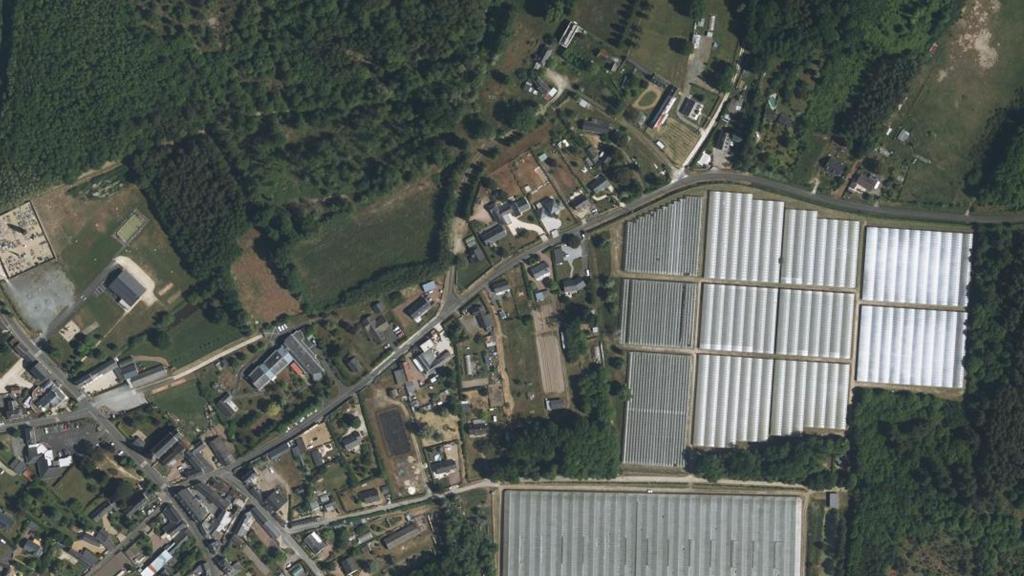 Vue aérienne des environs de Saint-Nicolas-de-Bourgueil