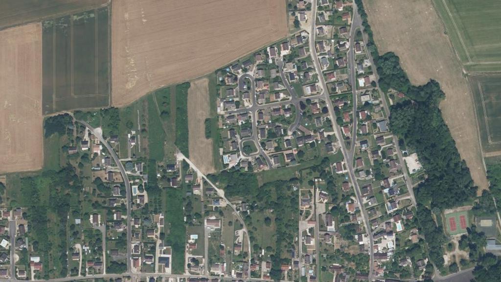 Vue aérienne des environs de Cheny