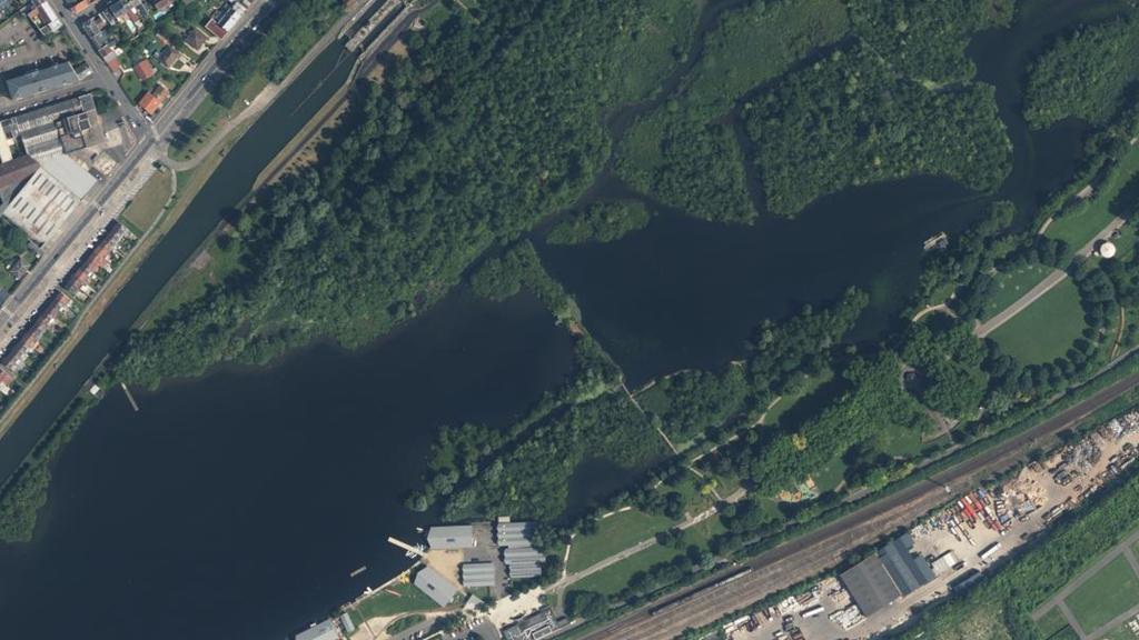 Vue aérienne de Étang d'Isle (Saint-Quentin)