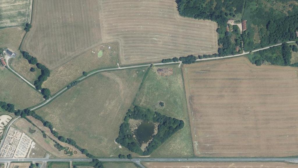 Vue aérienne de Étang du bois de la Motte