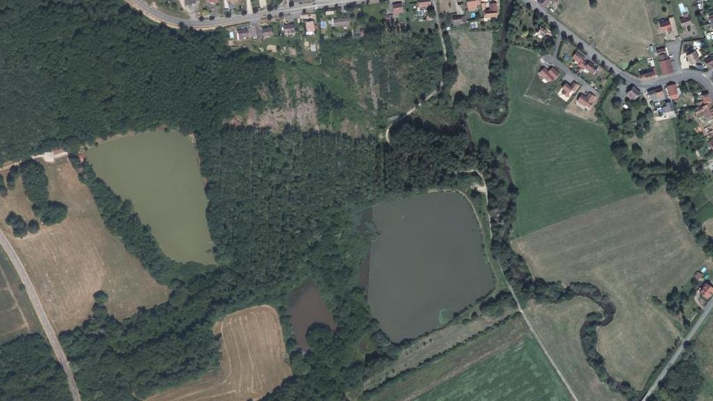 Vue aérienne de Étang du Champ Cayot