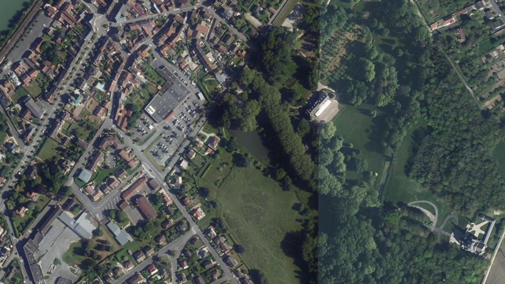 Vue aérienne des environs de Dormans