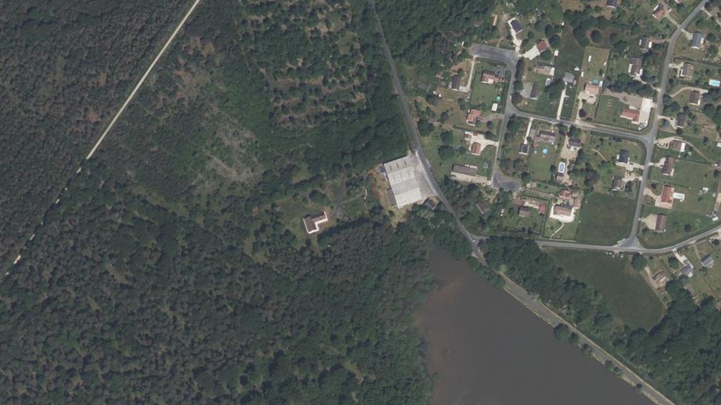 Vue aérienne de Étang du Gué l'Evêque