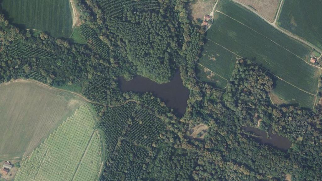 Vue aérienne de Étang du Lamond