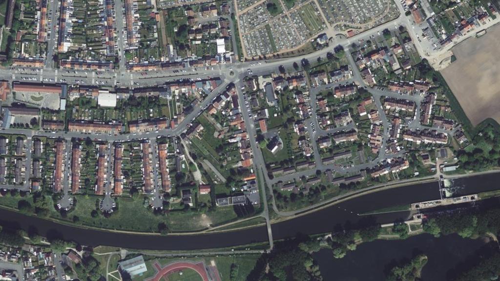 Vue aérienne des environs de Prémesques