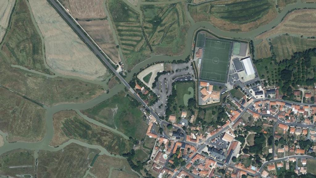 Vue aérienne des environs de Sallertaine