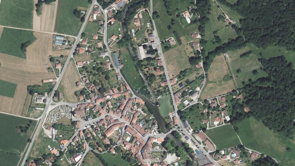 Vue aérienne de Garbet à Oust