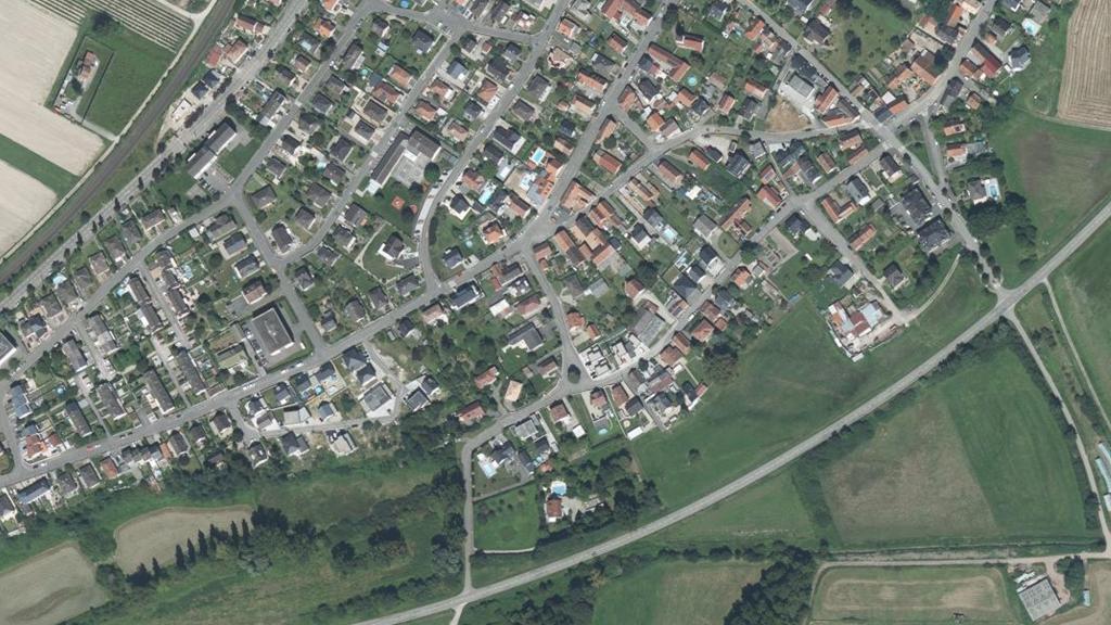 Vue aérienne de Graviere de Bischwiller
