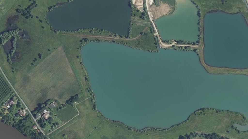 Vue aérienne de Gravière de Lamothe-Montravel