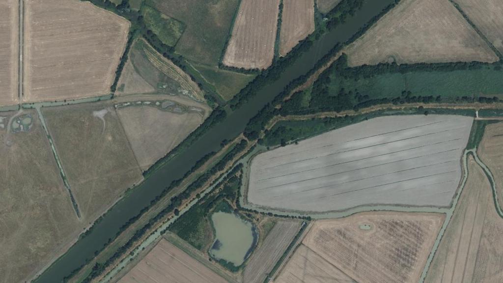 Vue aérienne des environs de Grues