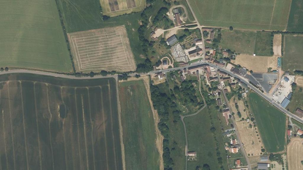 Vue aérienne des environs de Crocy