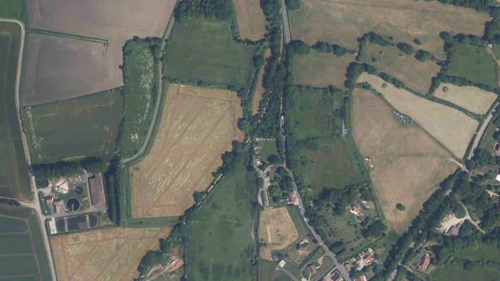 Vue aérienne des environs de Argences