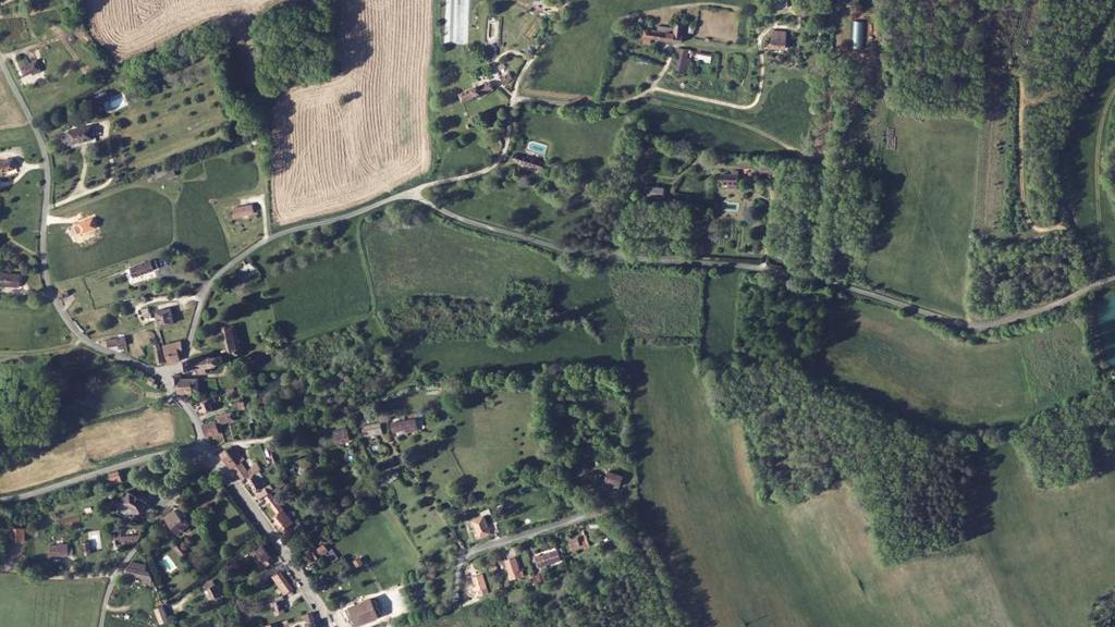 Vue aérienne des environs de Pressignac-Vicq