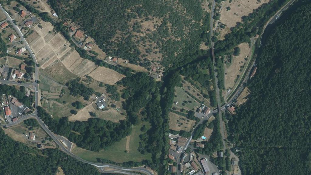 Vue aérienne de La Voireuse : parcours n°1