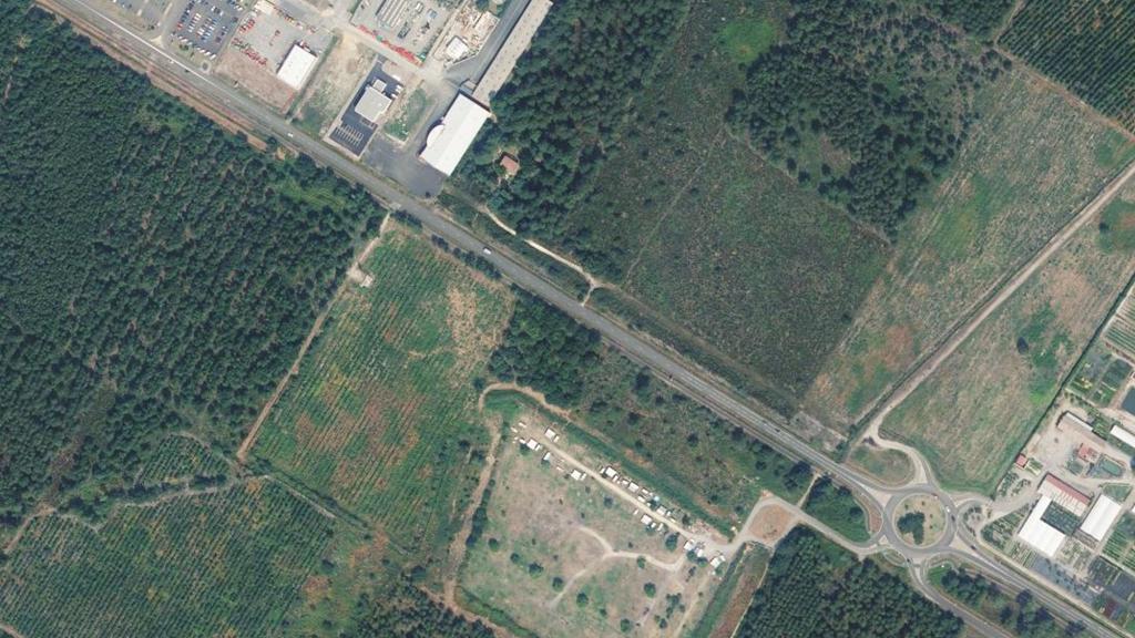 Vue aérienne des environs de Ychoux