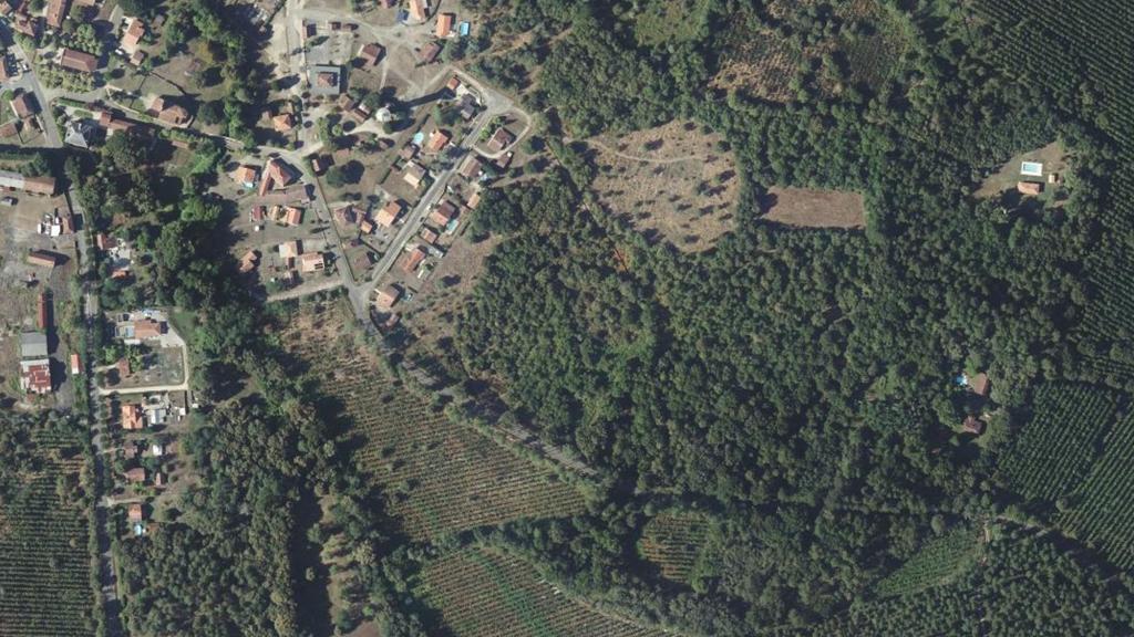 Vue aérienne des environs de Garein