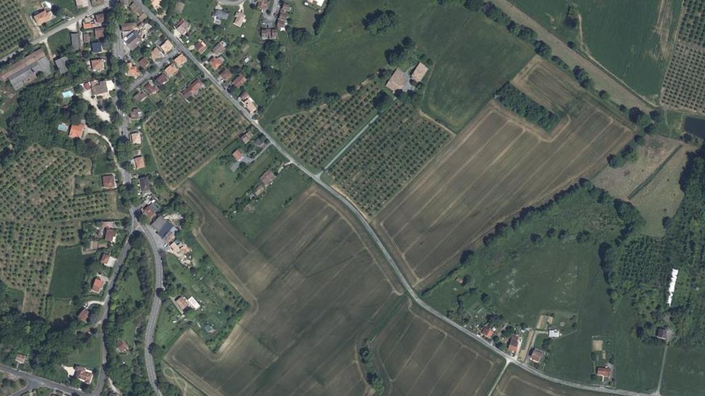Vue aérienne des environs de Casseneuil